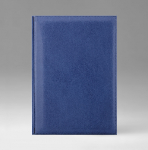 Ежедневник, датированный, Классик, белая, золотой срез, 15х21 см, фиксированный, Имидж, голубой