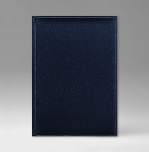 Ежедневник, датированный, Классик, белая, золотой срез, 15х21 см, фиксированный, Метал, синий