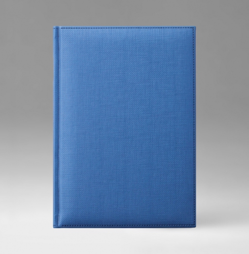 Ежедневник, датированный, Классик, белая, золотой срез, 15х21 см, фиксированный, Мехико, голубой