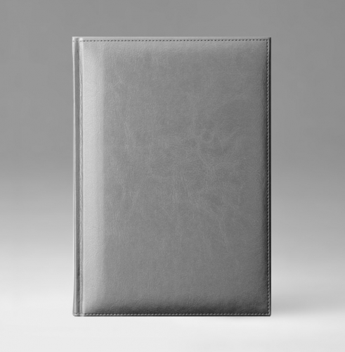 Ежедневник, датированный, Классик, белая, золотой срез, 15х21 см, фиксированный, Небраска, серый
