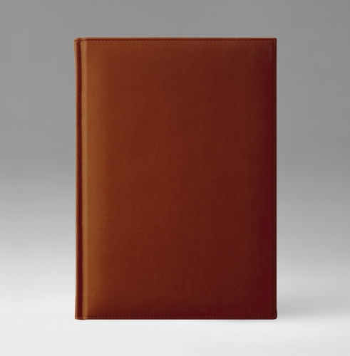 Ежедневник, датированный, Классик, белая, золотой срез, 17х24 см, фиксированный, Принт, английский красный