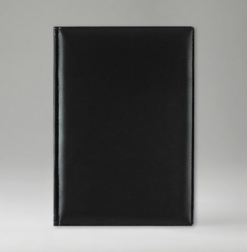 Ежедневник, датированный, Классик, белая, золотой срез, 17х24 см, фиксированный, Богота, черный