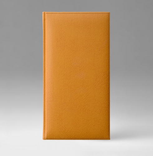 Телефонная книга, с РУС./LAT. регистром, Рубрика, белая, золотой срез, 8х15 см, фиксированный, Элефант, желтый