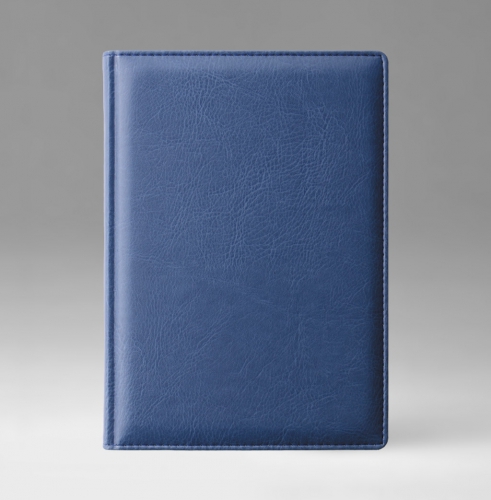 Ежедневник, датированный, Классик, джалла, золотой срез, 21х29 см, фиксированный, Богота, голубой