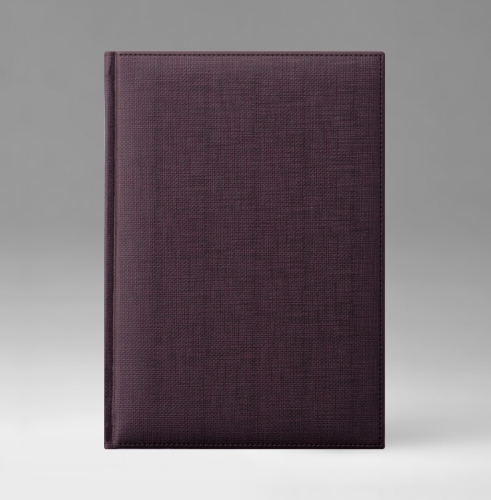 Ежедневник, датированный, Классик, белая, серебряный срез, 15х21 см, фиксированный, Мехико, темно-бордовый