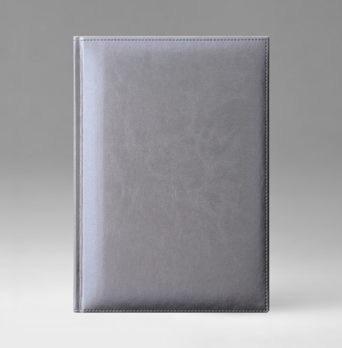 Ежедневник, датированный, Классик, белая, серебряный срез, 15х21 см, фиксированный, Небраска, серебристый