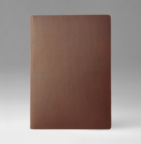 Ежедневник, датированный, Классик, белая, серебряный срез, 15х21 см, премиум, Фиеста, коричневый