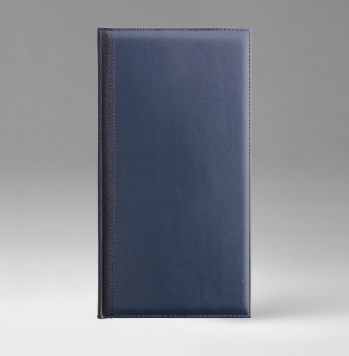 Телефонная книга, с РУС. регистром, Рубрика, белая, серебряный срез, 8х15 см, фиксированный, Рустик Флотур, синий
