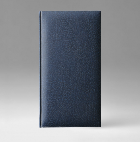 Телефонная книга, с РУС./LAT. регистром, Рубрика, белая, серебряный срез, 8х15 см, фиксированный, Элефант, синий