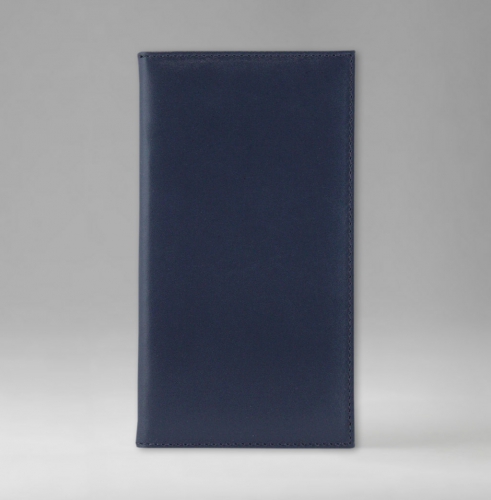 Телефонная книга, с РУС./LAT. регистром, Рубрика, белая, серебряный срез, 8х15 см, фиксированный, Софти, синий