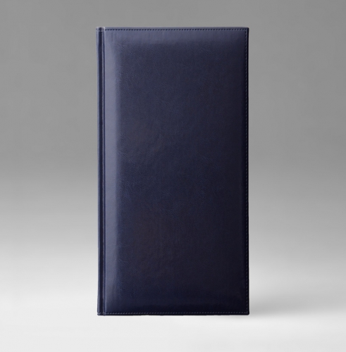Телефонная книга, с РУС./LAT. регистром, Рубрика, белая, серебряный срез, 8х15 см, фиксированный, Каприс, синий