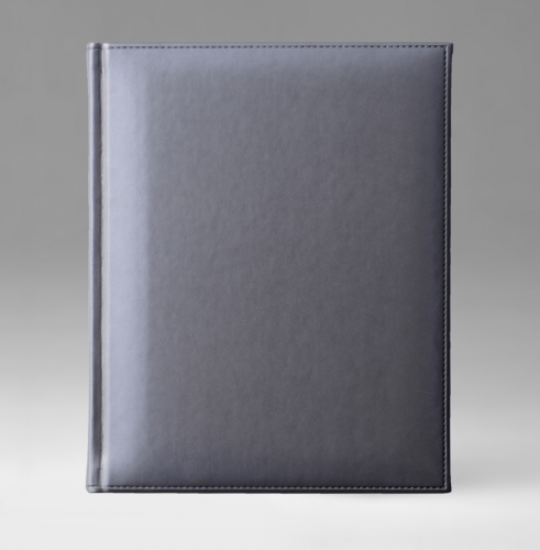 Ежедневник, датированный, Классик, белая, серебряный срез, 21х29 см, фиксированный, Каприс, серебристый