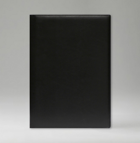 Ежедневник, датированный, Классик, белая, серебряный срез, 21х29 см, фиксированный, Богота, черный