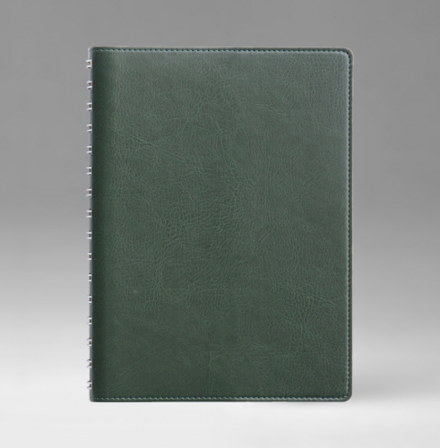 Ежедневник, датированный, Планшет, белая, 15х21 см, вайред, Богота, зеленый