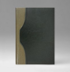 Ежедневник, датированный, Классик, белая, 15х21 см, фиксированный, Бали, зеленый