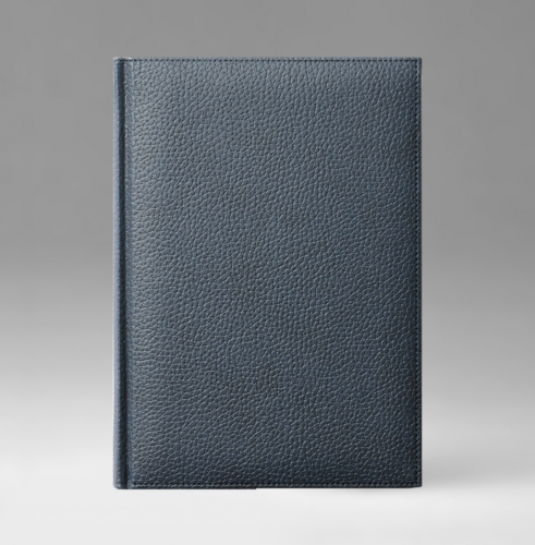Ежедневник, датированный, Классик, белая, 12х17 см, фиксированный, Софт, синий