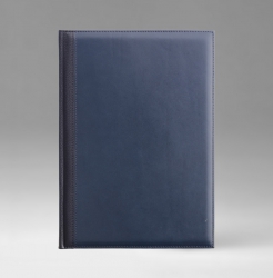 Ежедневник, датированный, Классик, белая, 12х17 см, фиксированный, Рустик Флотур, синий