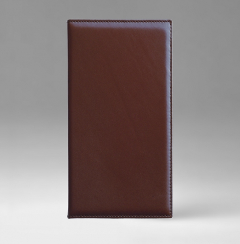Телефонная книга, с РУС. регистром, Рубрика, джалла, 8х15 см, фиксированный, Софти, коричневый