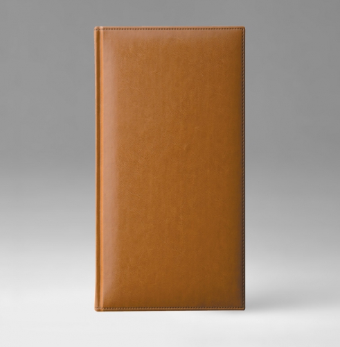 Телефонная книга, с РУС. регистром, Рубрика, белая, 8х15 см, фиксированный, Каприс, светло-коричневый