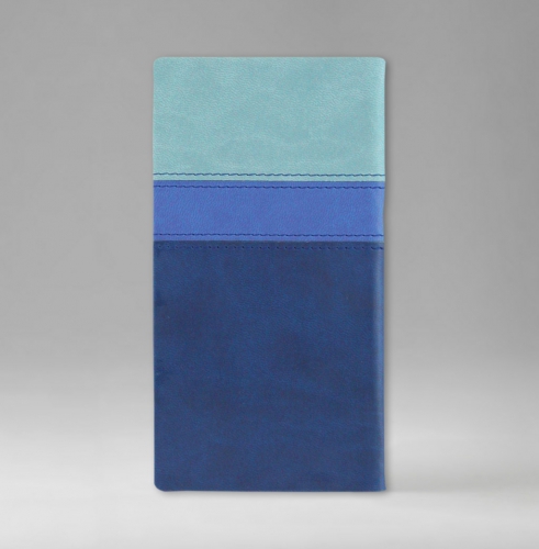 Телефонная книга, с РУС. регистром, Рубрика, белая, 8х15 см, фиксированный, Принт Триколор, голубой