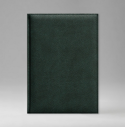 Телефонная книга, с РУС. регистром, Рубрика, белая, 15х21 см, фиксированный, Софт, темно-зеленый