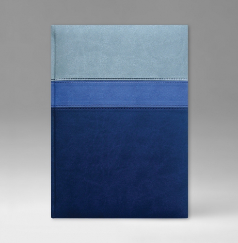 Телефонная книга, с РУС. регистром, Рубрика, белая, 15х21 см, фиксированный, Принт Триколор, голубой