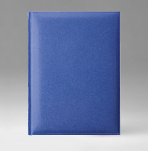 Еженедельник, датированный, Евро, белая, 21х26 см, фиксированный, Карачи, голубой