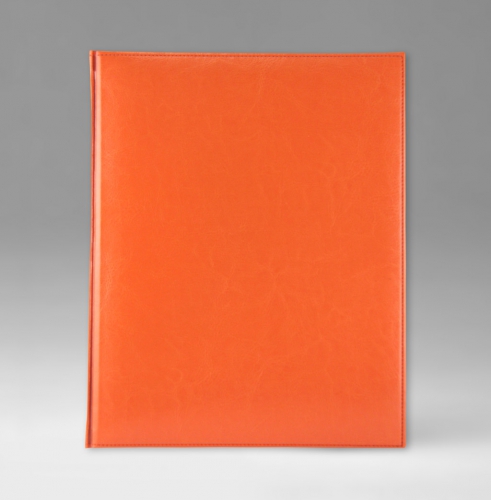 Еженедельник, датированный, Евро, белая, 21х26 см, фиксированный, Небраска, оранжевый