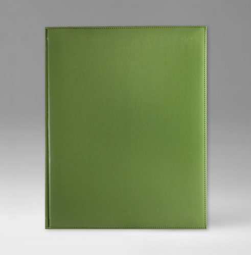 Еженедельник, датированный, Евро, белая, 21х26 см, фиксированный, Небраска, светло-зеленый