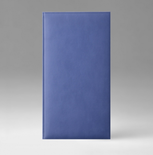 Еженедельник, датированный, Евро, белая, 8х15 см, фиксированный, Дакар, голубой