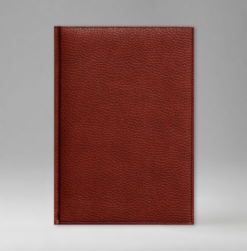Ежедневник, датированный, Классик, джалла, золотой срез, 12х17 см, фиксированный, Софт, английский красный