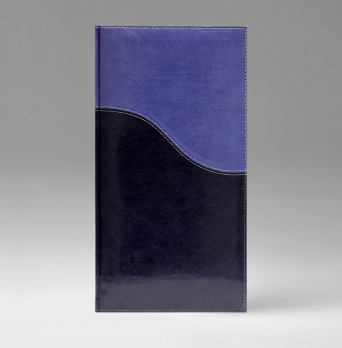 Телефонная книга, с РУС./LAT. регистром, Рубрика, белая, 8х15 см, фиксированный, Имидж Дуо, синий/голубой