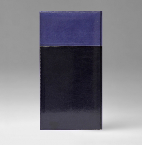 Телефонная книга, с РУС./LAT. регистром, Рубрика, белая, 8х15 см, фиксированный, Имидж Дуо, синий/голубой