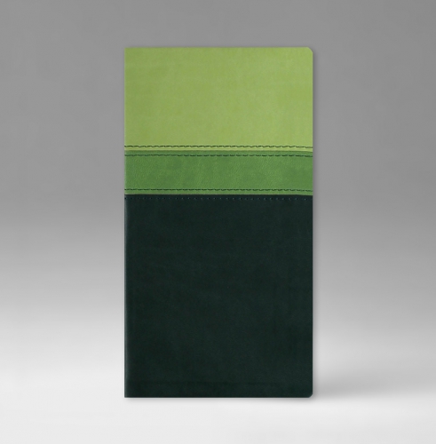 Телефонная книга, с РУС./LAT. регистром, Рубрика, белая, 8х15 см, фиксированный, Принт Триколор, зеленый