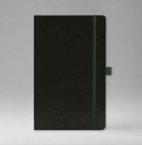 Ежедневник, датированный, Айвори, джалла, 13х21 см, эластик, Небраска, зеленый